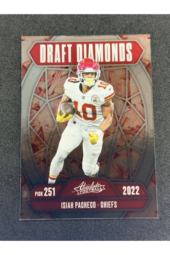 2025 Panini Absolute Isiah Pacheco #DD-IPO Draft Diamonds