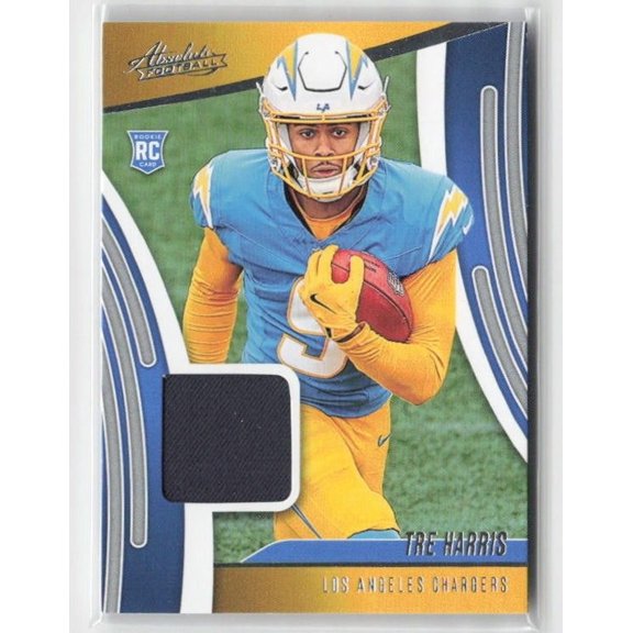 2025 Panini Absolute Tre Harris Los Angeles Chargers ARM-THS Absolute Rookie Materials MEM Football Card