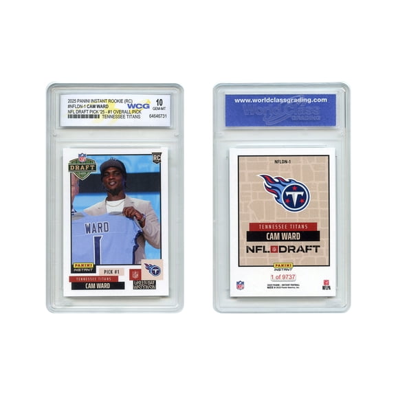 2025 Panini Cam Ward NFL Draft Pick #1 Rookie Card #NFLDN-1 - Graded Gem Mint 10