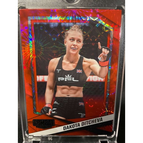 2025 Panini Combat Anthology Dakota Ditcheva #90 Red Fireworks PFL MMA Card