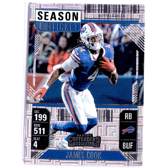 2025 Panini Contenders Season Ticket James Cook #10 Buffalo Bills NFL Football Trading Card