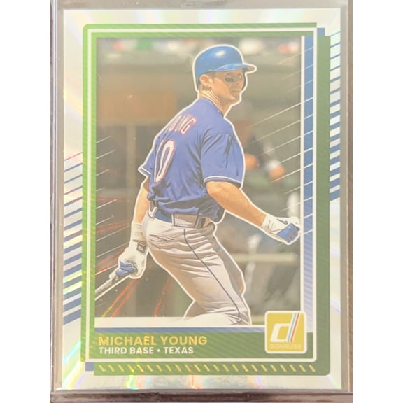 2025 Panini Donruss Baseball Michael Young #89 Holo Texas Rangers MLB Baseball Trading Card