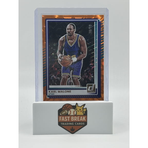 2025 Panini Donruss Basketball Karl Malone #179 Orange Laser /99