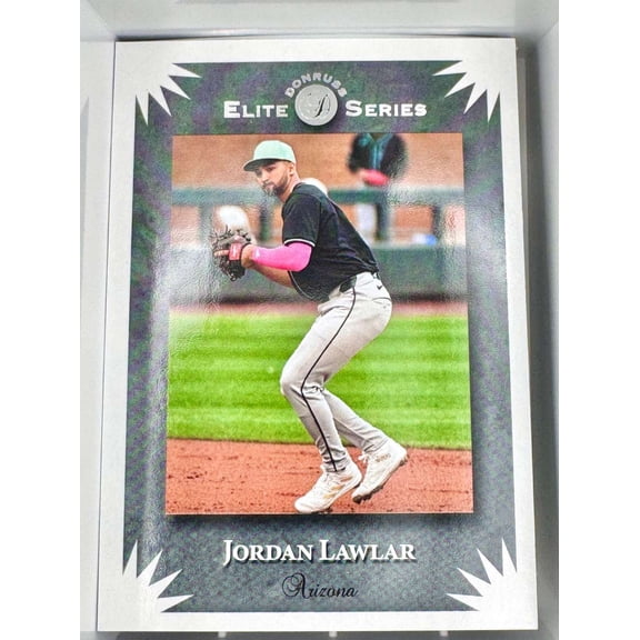 2025 Panini Donruss Elite Series Arizona Diamondbacks Jordan Lawlar Baseball Card Arizona Diamondbacks MLB Baseball Trading Card