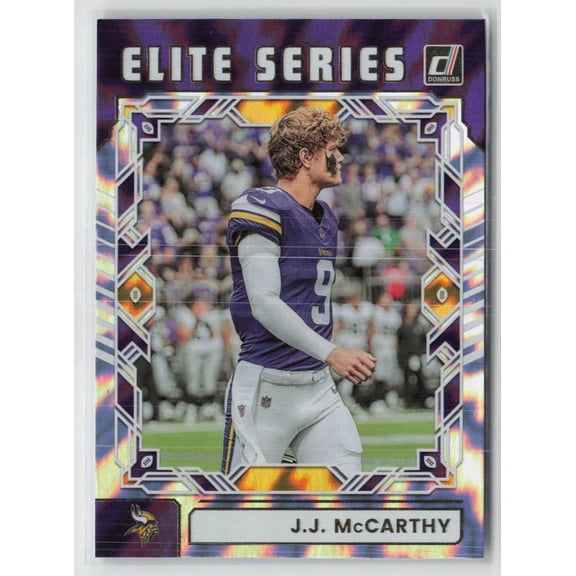 2025 Panini Donruss Elite Series Football Trading Card J.J. McCarthy Minnesota Vikings #TES-JMC