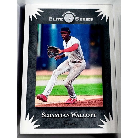 2025 Panini Donruss Elite Series Sebastian Walcott Texas Rangers Baseball Card