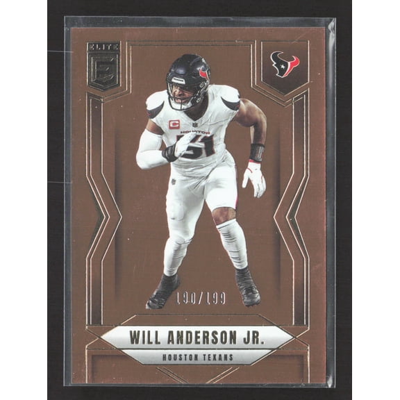 2025 Panini Donruss Elite Will Anderson Jr. Houston Texans Brown /199 #28 Football Card