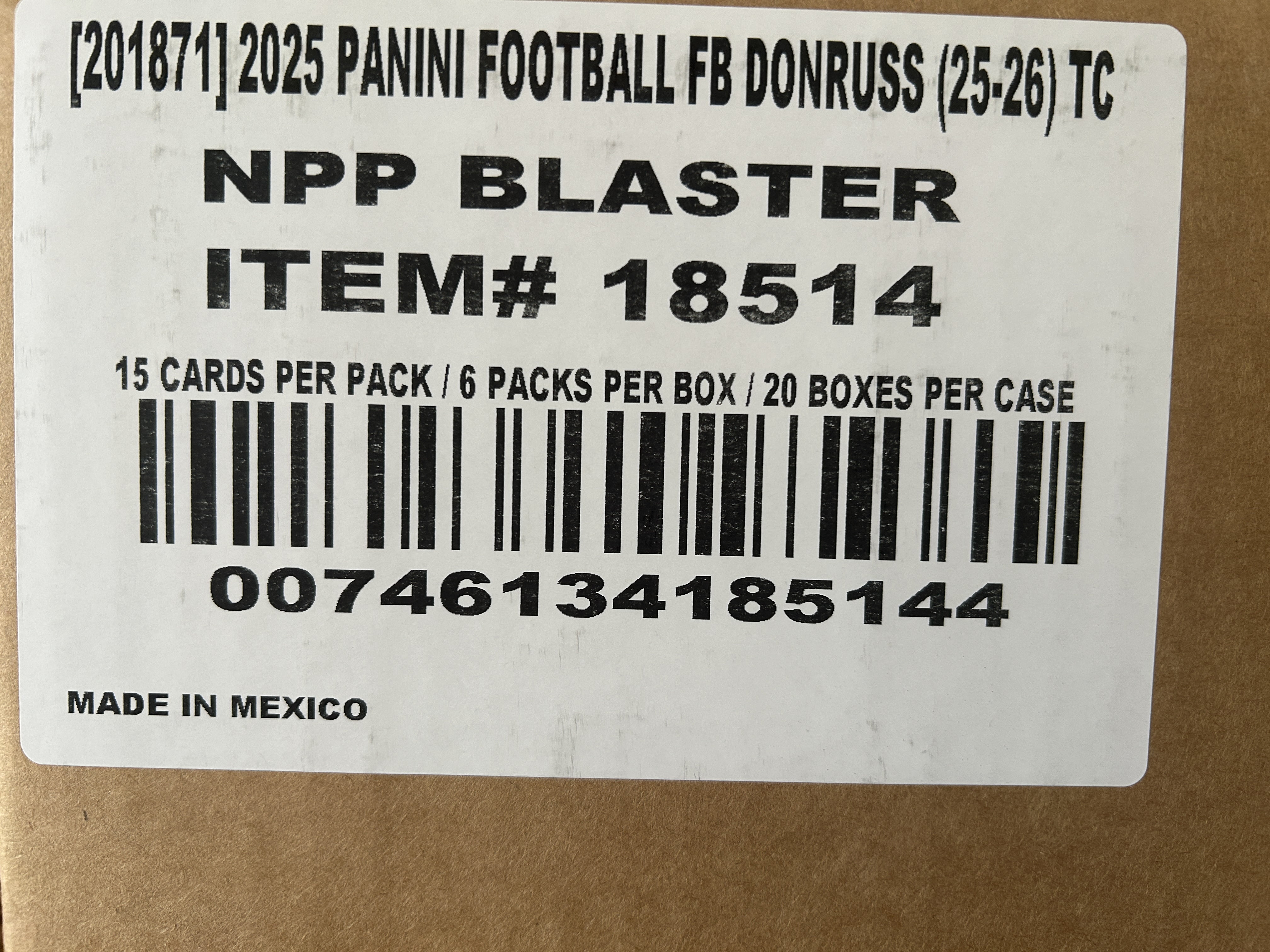2025 Panini Donruss Football Trading Card Factory Sealed Blaster Box Case