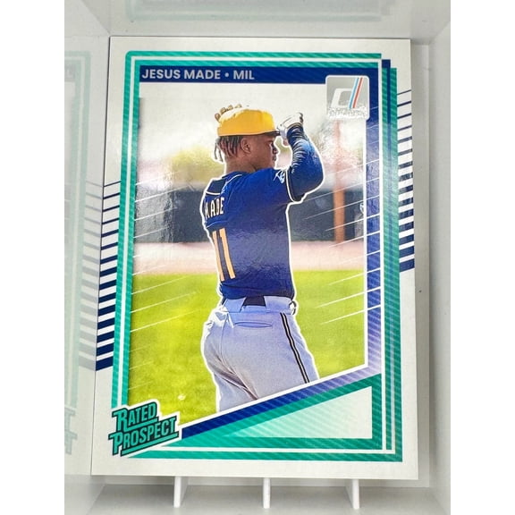 2025 Panini Donruss Jesus Made #162 Rookie Base Set Milwaukee Brewers Baseball Card Milwaukee Brewers MLB Baseball Trading Card