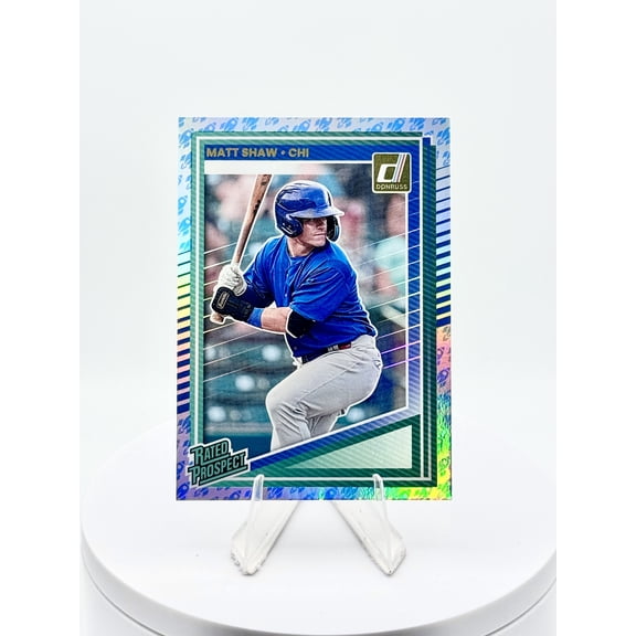 2025 Panini Donruss Rockets Matt Shaw #143 Chicago Cubs Baseball Card