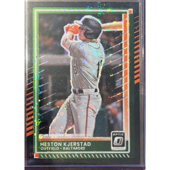 2025 Panini Donruss Optic Black Prizm #8 Heston Kjerstad Baltimore Orioles Baseball Card Baltimore Orioles MLB Baseball Trading Card