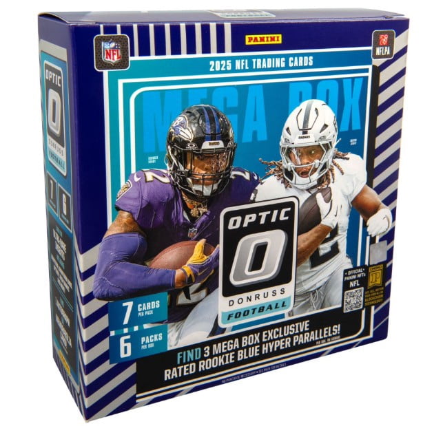 2025 Panini Donruss Optic Football Trading Card Mega Box Case