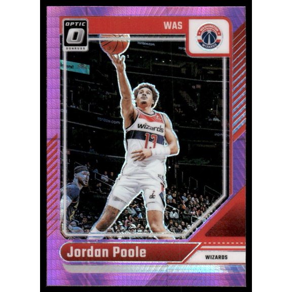 2025 Panini Donruss Optic Pink Hyper Jordan Poole #192 Washington Wizards Basketball Card