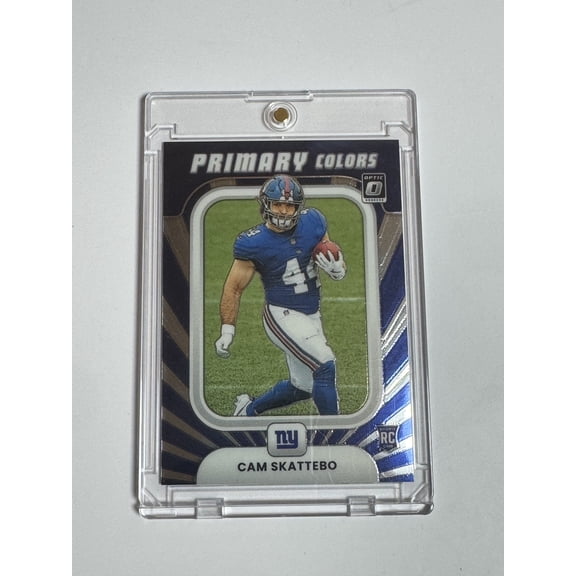 2025 Panini Donruss Optic Primary Colors Cam Skattebo RC Trading Card #11 New York Giants NFL