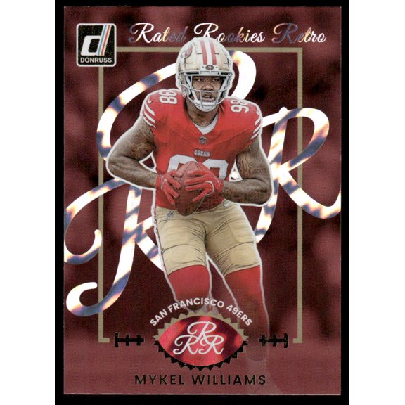 2025 Panini Donruss Rated Rookies Retro Mykel Williams #17 San Francisco 49ers NFL Football Trading Card