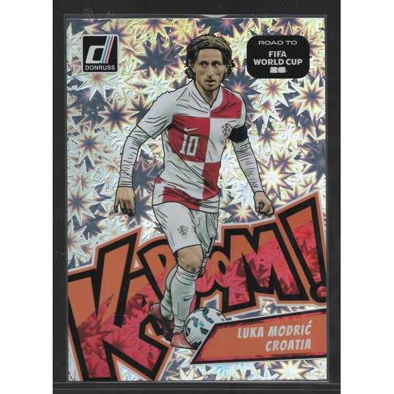 2025 Panini Donruss Road to FIFA World Cup 26 Luka Modri #8 Jumbo Kaboom!