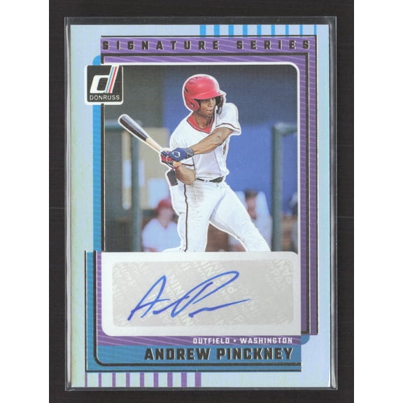 2025 Panini Donruss Signature Series Andrew Pinckney #SG-APK Washington Nationals MLB Autographed Baseball Trading Card