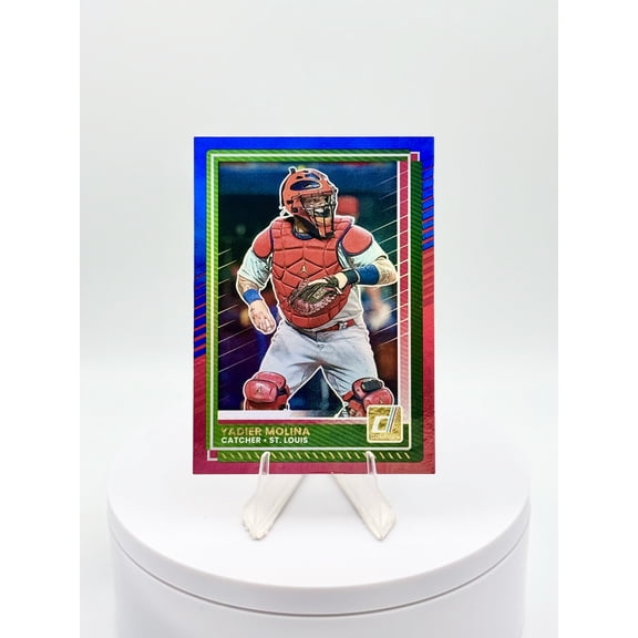 2025 Panini Donruss Yadier Molina #66 Red Blue