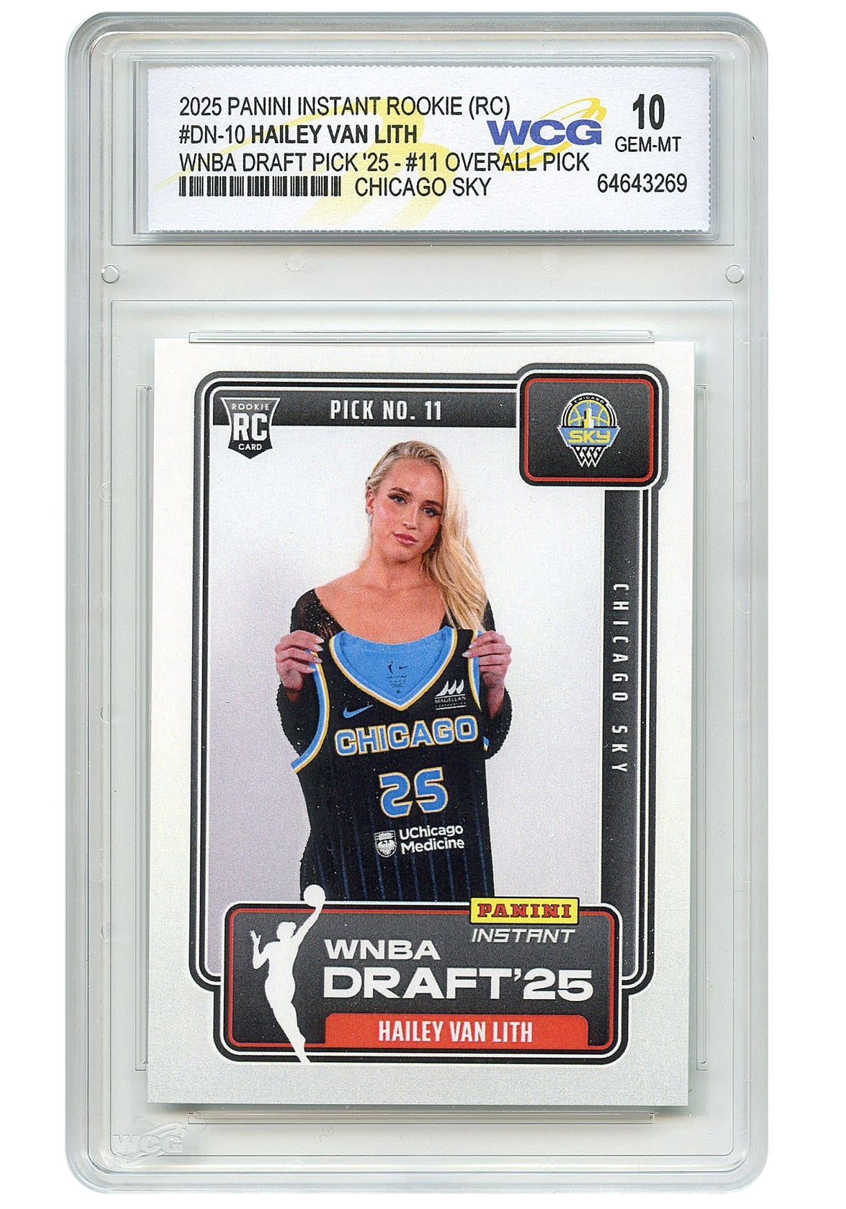 2025 Panini Hailey Van Lith WNBA Draft Pick #11 Rookie Card #DN-10