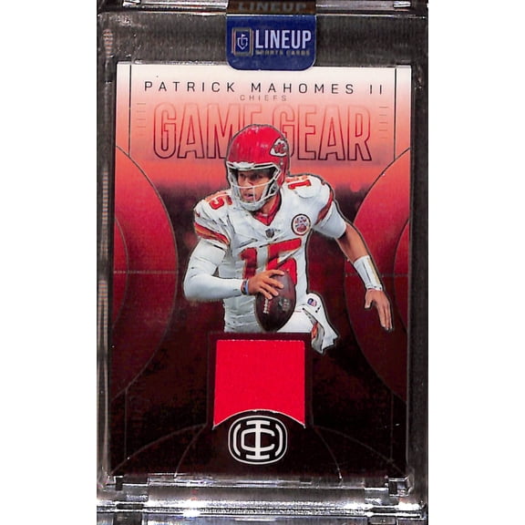2025 Panini Icon Collection Mahomes Game Gear Patrick Mahomes II #GG-3 Game Gear Memorabilia Kansas City Chiefs NFL Football Trading Card