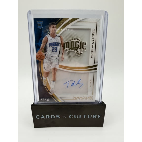 2025 Panini Immaculate Collection Tristan da Silva #SS-TDS /99 RC Orlando Magic NBA Autographed Basketball Trading Card
