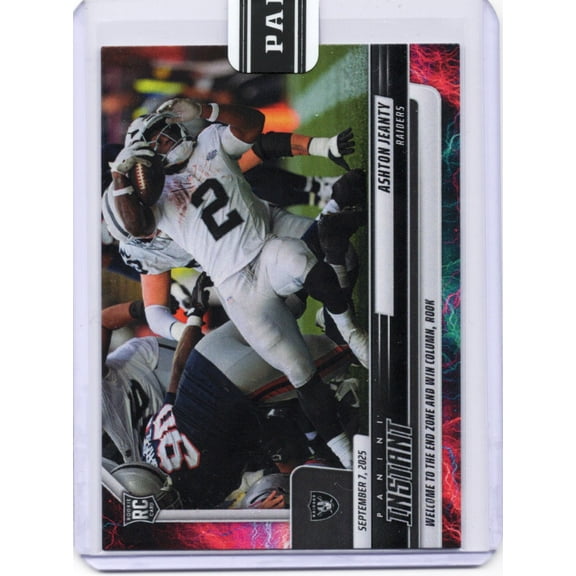 2025 Panini Instant NFL Ashton Jeanty #55 Lightning /5 Las Vegas Raiders Rookie RC Football Card