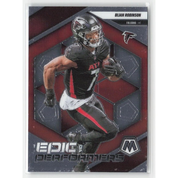 2025 Panini Mosaic Epic Performers Bijan Robinson #8 Atlanta Falcons Football Card