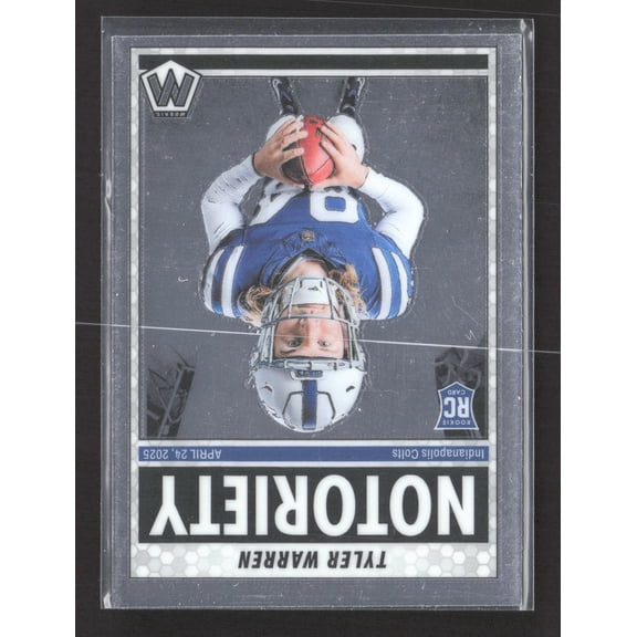 2025 Panini Mosaic Football RC Tyler Warren #25 Indianapolis Colts Card