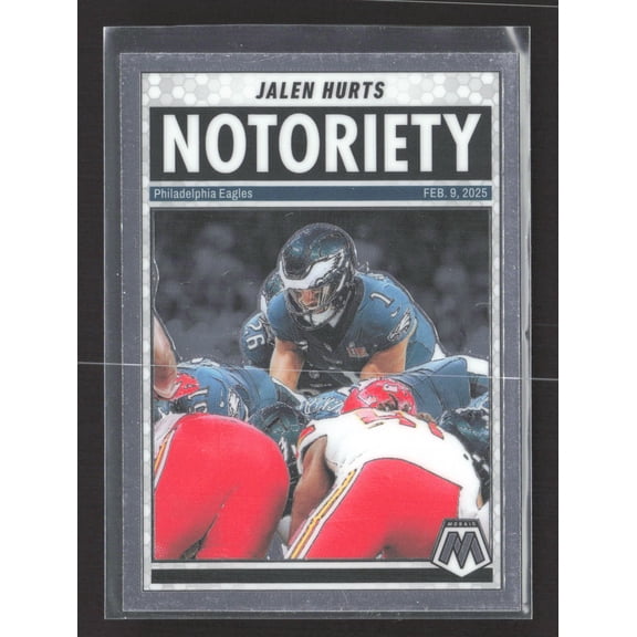 2025 Panini Mosaic Notoriety Jalen Hurts Philadelphia Eagles #1 Football Card