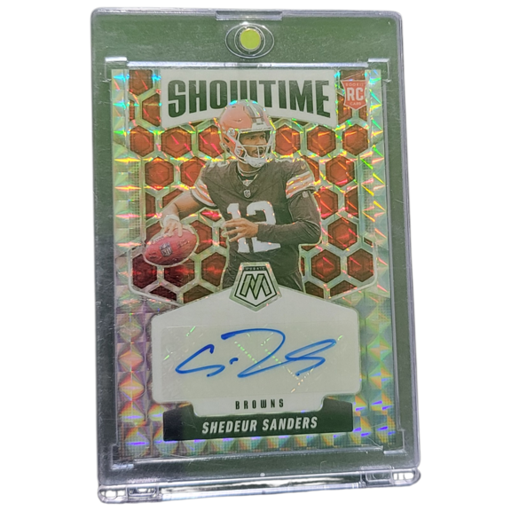 2025 Panini Mosaic Showtime Shedeur Sanders Auto RC Silver Prizm #SOS-SSA Browns Football Card