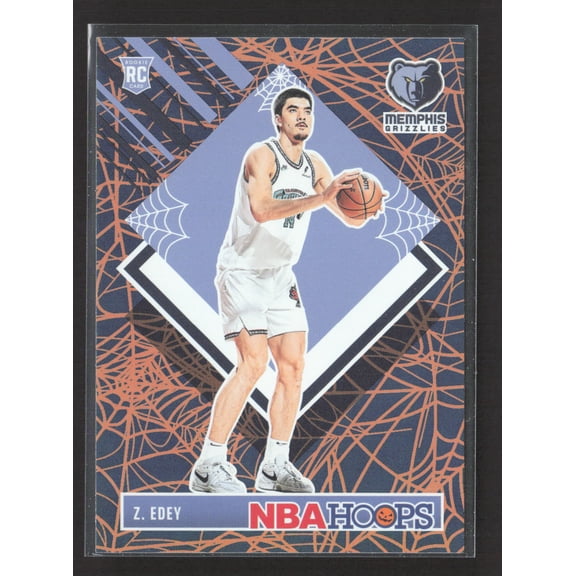 2025 Panini NBA Hoops Haunted Hoops Zach Edey #295 Spider Web RC