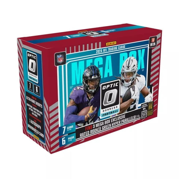 2025 Panini Donruss Optic Football Trading Card Mega Box (Green Hyper Parallels)