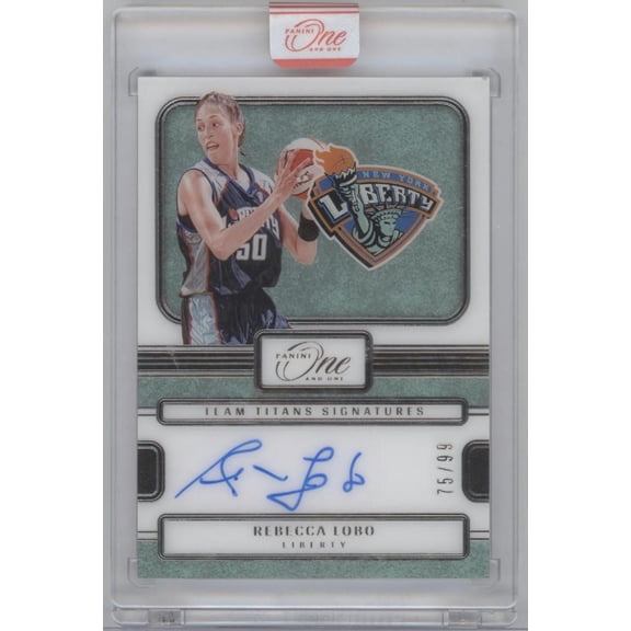 2025 Panini One and One Team Titans Signatures Rebecca Lobo #TTS-RL /99 New York Liberty WNBA Autographed Basketball Trading Card