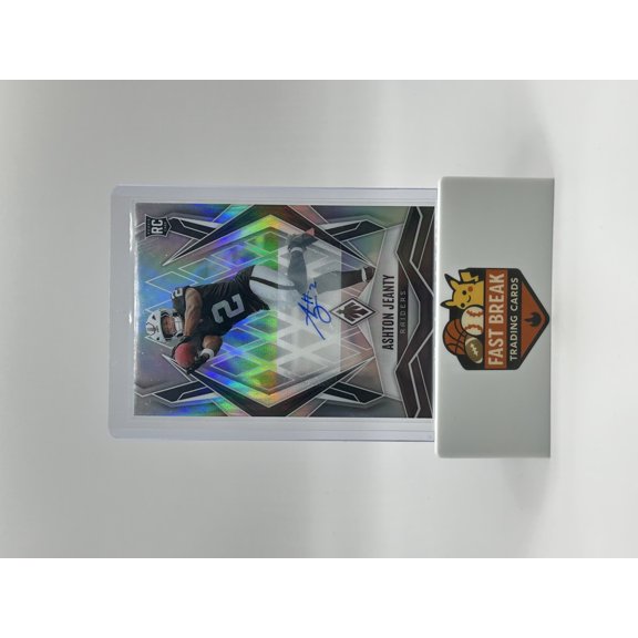 2025 Panini Phoenix Ashton Jeanty Auto Trading Card Silver Prizm /199 RC Las Vegas Raiders #158