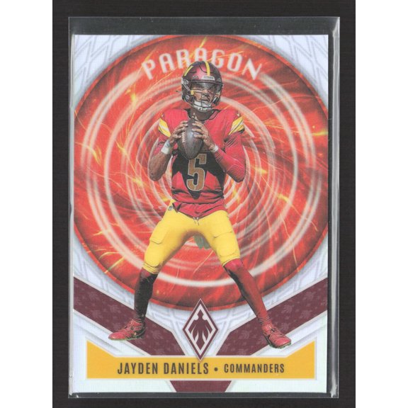 2025 Panini Phoenix Paragon Jayden Daniels #1 Washington Commanders Football Card Washington Commanders NFL Football Trading Card