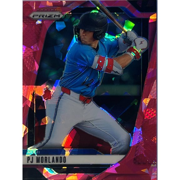 2025 Panini Prizm Baseball PJ Morlando #173 Pink Miami Baseball Card Miami MLB Baseball Trading Card