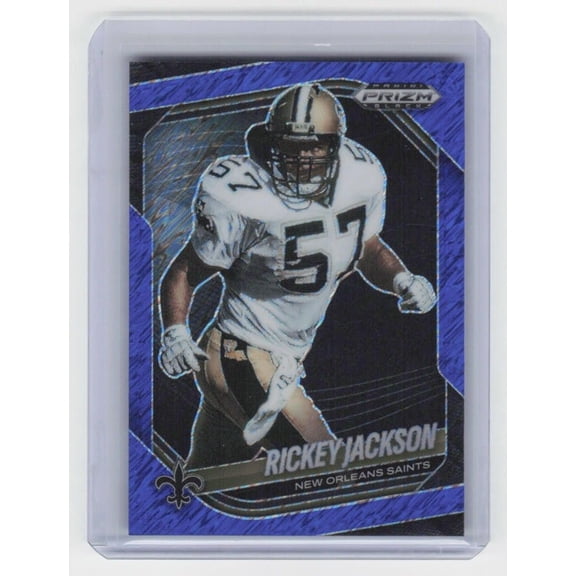 2025 Panini Prizm Black Prizms Blue Shimmer FOTL #95 Rickey Jackson Football Card 23/35