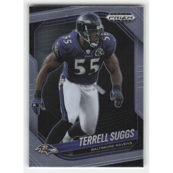 Near Mint 2025 Panini Prizm Black Terrell Suggs #9 Baltimore Ravens Football Card