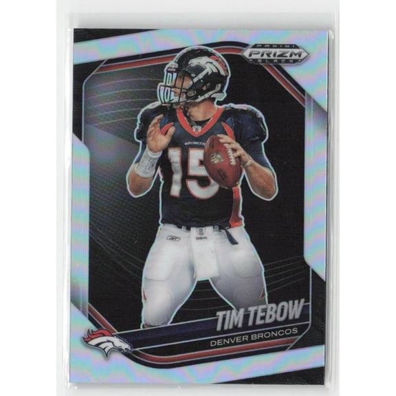 2025 Panini Prizm Black Prizms Hyper Tim Tebow #54 Denver Broncos Football Card