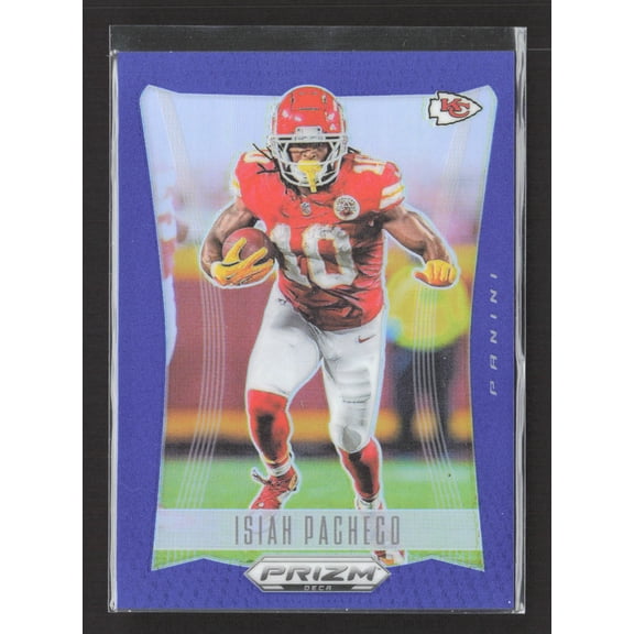 2025 Panini Prizm Deca Football Isiah Pacheco #152 Purple /149