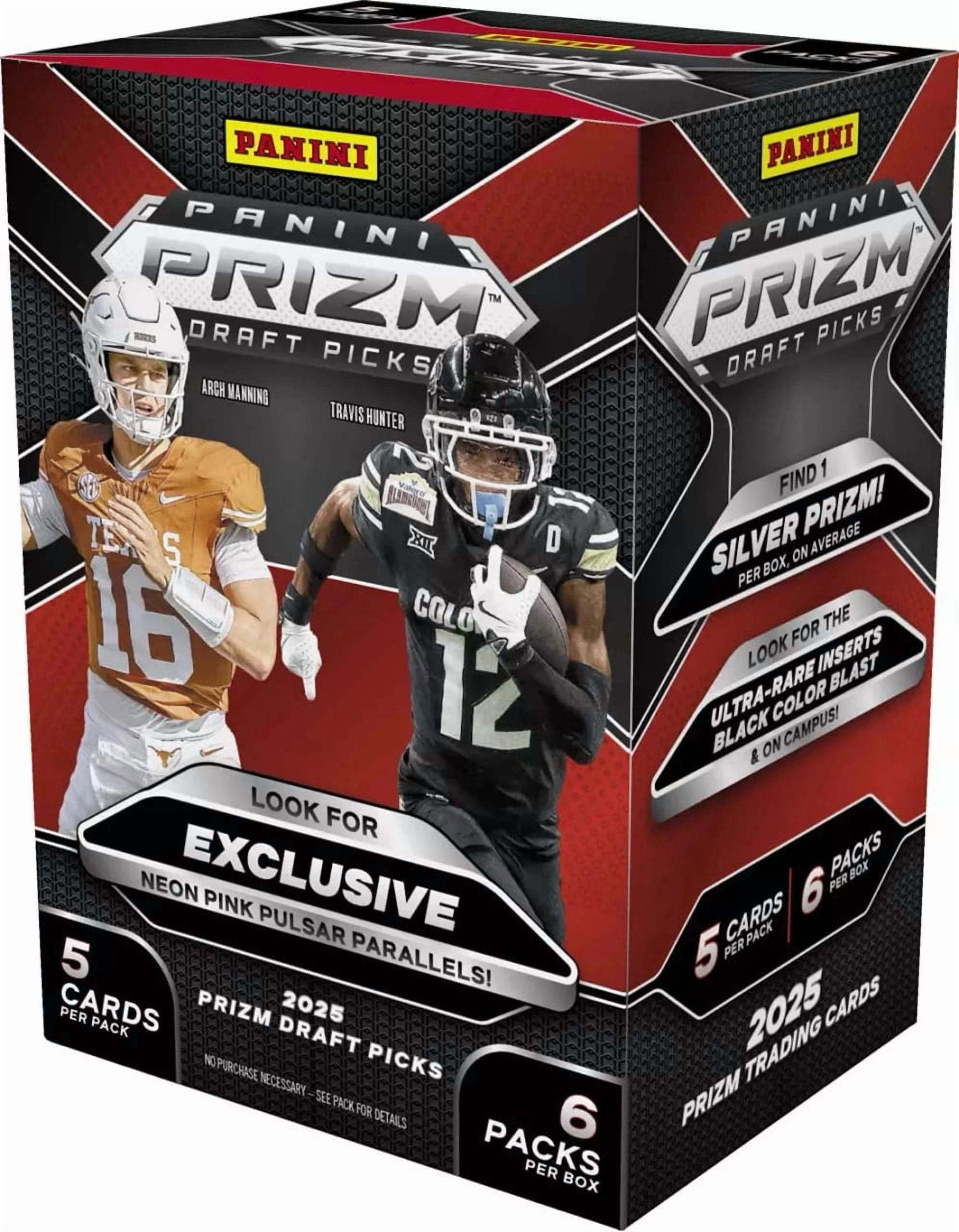 2025 Panini Prizm Draft Picks Collegiate Football Hobby Blaster Box Cards
