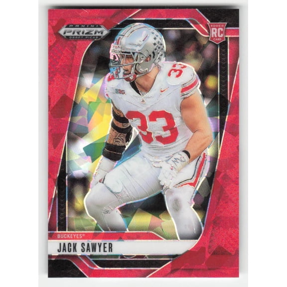 2025 Panini Prizm Draft Picks Jack Sawyer #80 Prizms Red Ice