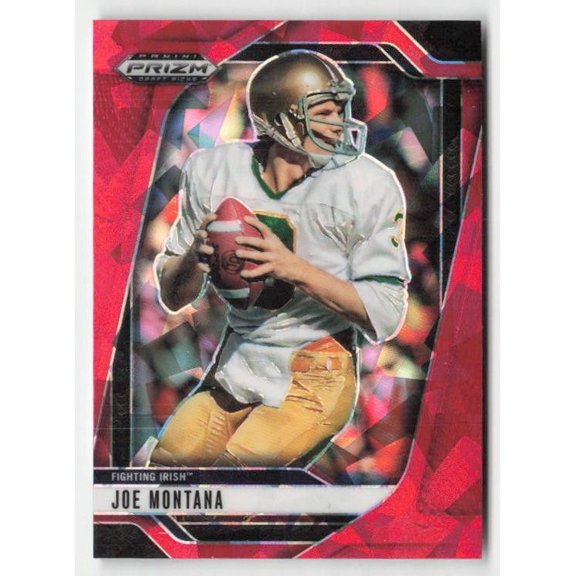 2025 Panini Prizm Draft Picks Joe Montana #184 Prizms Red Ice Football Card