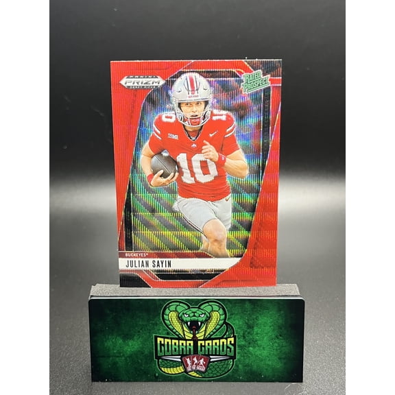 2025 Panini Prizm Draft Picks Julian Sayin Ohio State Buckeyes Red Prism #161 Football Card