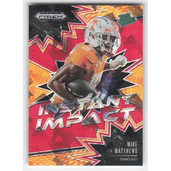 2025 Panini Prizm Draft Picks Instant Impact II-MMS Mike Matthews Tennessee Volunteers Football Card