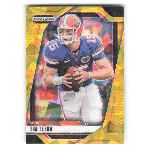 2025 Panini Prizm Draft Picks Prizms Gold Ice #174 Tim Tebow Florida Gators NCAA Football Trading Card