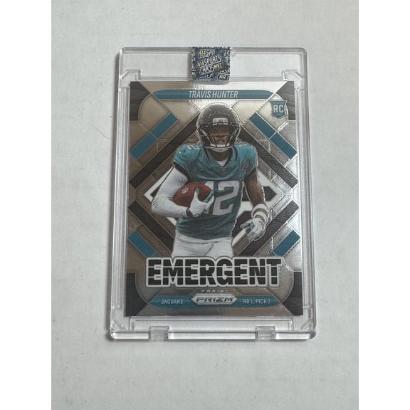 2025 Panini Prizm Emergent Travis Hunter RC Rookie Trading Card #12 Jacksonville Jaguars NFL