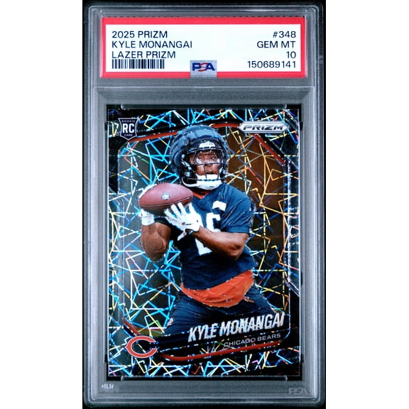 2025 Panini Prizm Kyle Monangai #348 Lazer Rookie PSA 10