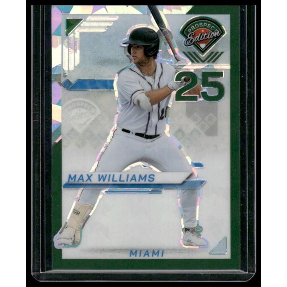 2025 Panini Prizm Prospect Edition Green Ice Max Williams #17 16/149 Baseball Card