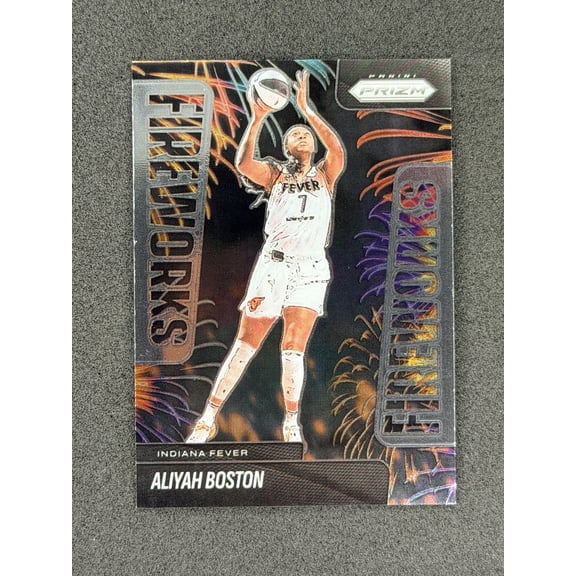 2025 Panini Prizm WNBA Aliyah Boston #3 Fireworks Indiana Fever NBA BASKETBALL Trading Card